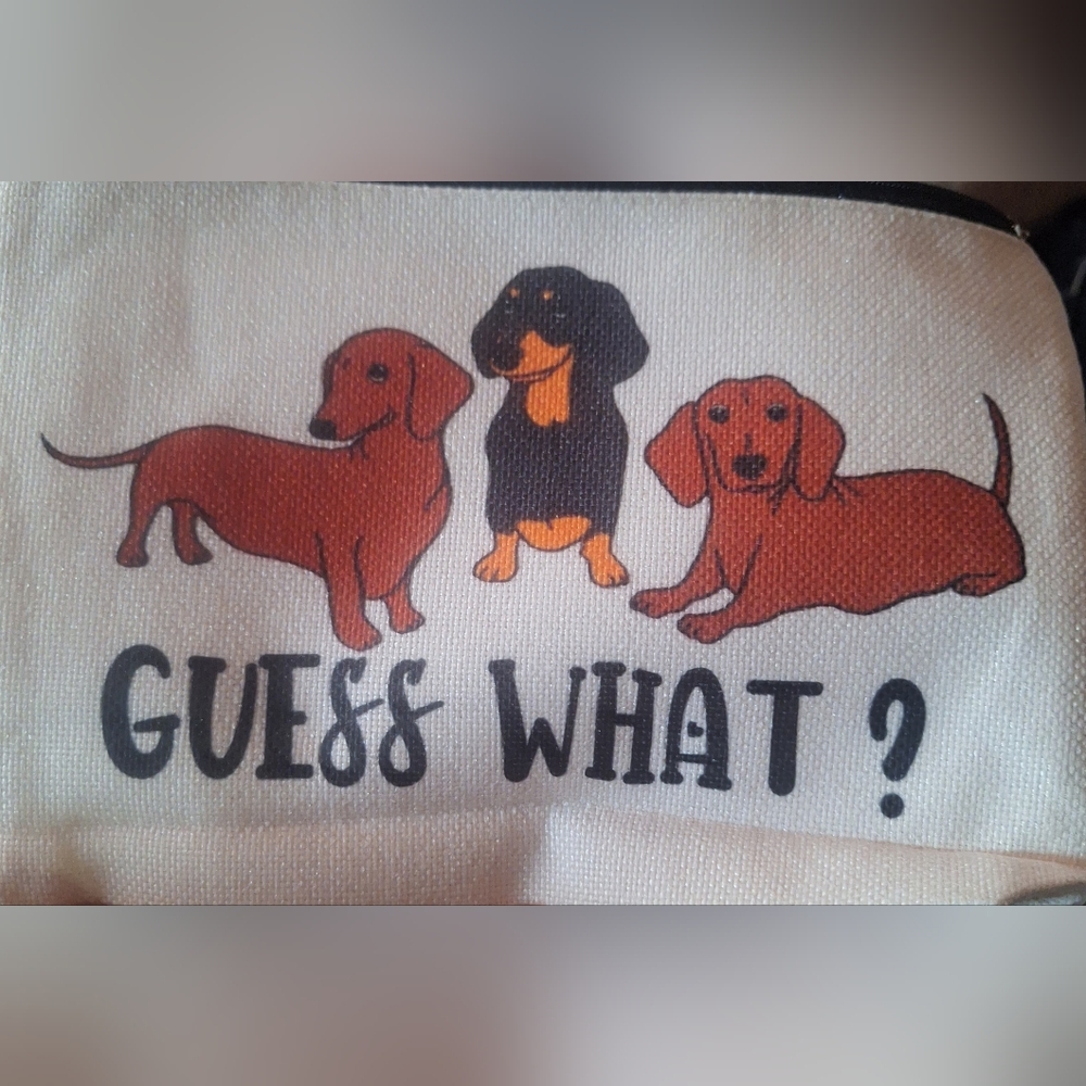NIP Dachshund Butt Cosmetic Bag